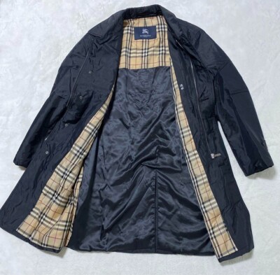 Burberry London Single Trench Coat Padded Nylon Silk blend Black Burberry London Single Trench Coat Padded Nylon Silk blend Black