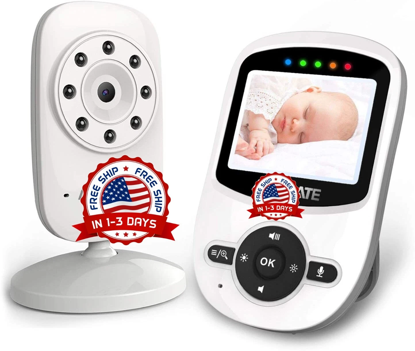 Monitor De Video Para Bebe Con Camara Audio Vision Nocturna Baby Monitor Camera