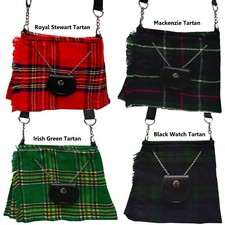 Ladies Shoulder Bags Scottish Kilt Tartan Bag Purse Handmade 4 Tartans New AAR