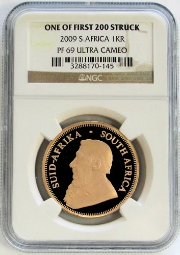 2009 GOLD SOUTH AFRICA KRUGERRAND 1 OZ COIN NGC PROOF 69 ULTRA CAMEO