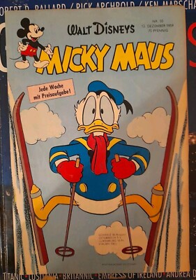 Original Micky Maus 1959 Heft 50 Dachboden Fund TOP ZUSTAND 0-0 KPL Ungelesen!!!