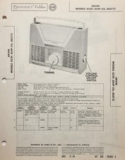 SAMS PHOTOFACT SERVICE MANUAL 258-3 ARVIN RADIO 852P 854P RE372