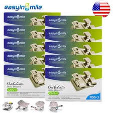 10Pack Dental Orthodontic Brackets Braces Roth/MBT 018 022 345 Hooks EASYINMSILE
