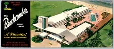 Miami Beach Florida Oversize Postcard Beachcomber Resort Motel Aerial View Pool