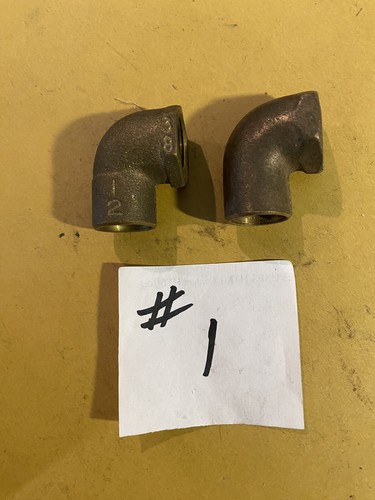 2Pc 1/2β Copper X 3/8β Female Ips 90* Elbow Fitting SOLDER PLUMBING SWEAT