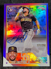 2023 Topps Chrome PURPLE REFRACTOR ROOKIE AUTO Luis Liberato 177/250