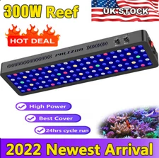 Phlizon 300W Dimmable Full Spectrum Aquarium LED Light Coral Reef Fish Tank LED