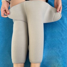 1 Pair Knee Pads Faux Fur Leg Warmer Winter Outdoor Thermal Protector Unisex Men