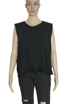 Round Neck Sleeveless Black Zadic And Voltaire Cotton Blouse Tank Top New XL