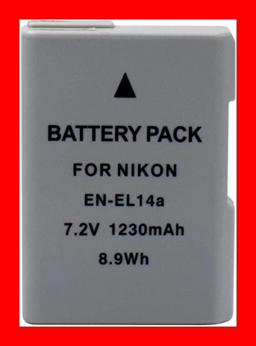 Batterie EN-EL14 Lithium-ion haute densité 1230mAh aux finitions ajustées