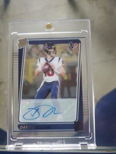 💥2021 Panini Clearly Donruss Davis Mills Rated Rookie Auto RC Houston Texans 🏦