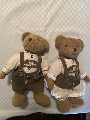 Loden-Frey München Teddy Bärchen Paar in Trachten Gummibär Toys Lederhose Dirndl