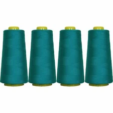 4 BIG CONES AQUAMARINE SEWING THREAD 2750 YD TEX 27 40S/2-THREADART