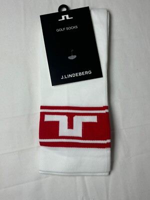 J.Lindeberg Golf Socks Red Size 35-37 NEW