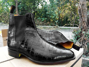 crocodile leather boots