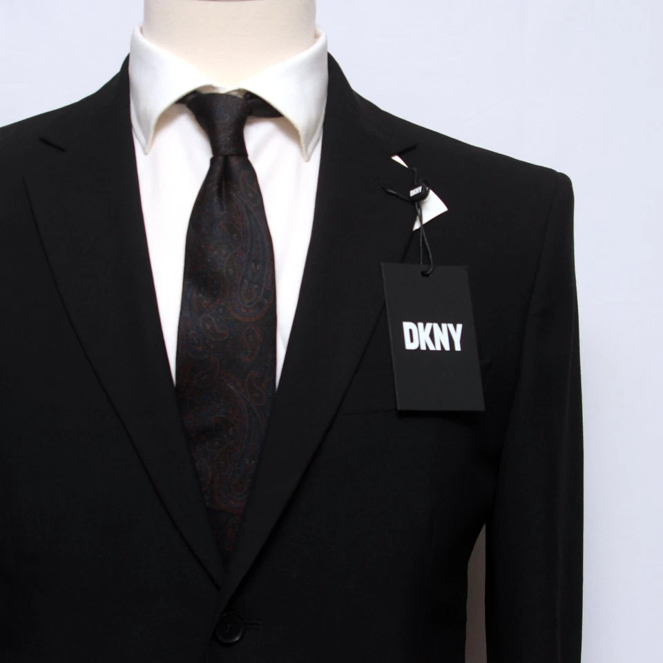DKNY Suit Jacket DURAN Mens 42S Black Solid NWT D110658 - Image 4 of 4
