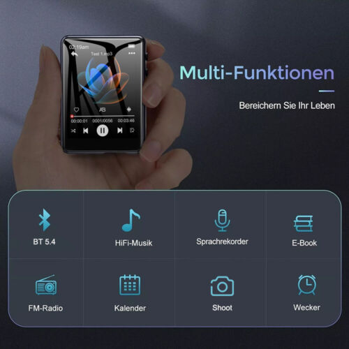 Bluetooth 5.4 HiFi MP3 Player FM Radio Recorder Music Player E-book with Camera - Picture 7 of 24