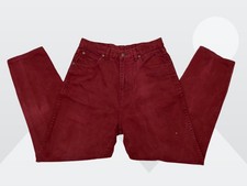Vintage 90's Jordache Basics Women's Wine Red High Waist Denim Jeans Size 13/14