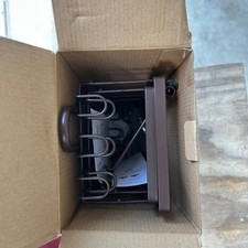 Hanging adjustable shower caddy brown metal