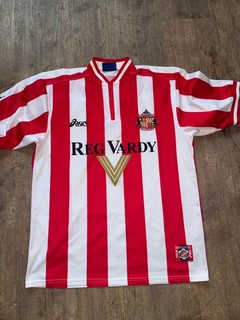 ASICS 99/00 Sunderland Heimtrikot Gr. M "Reg Vardy" Premier League Vintage Retro