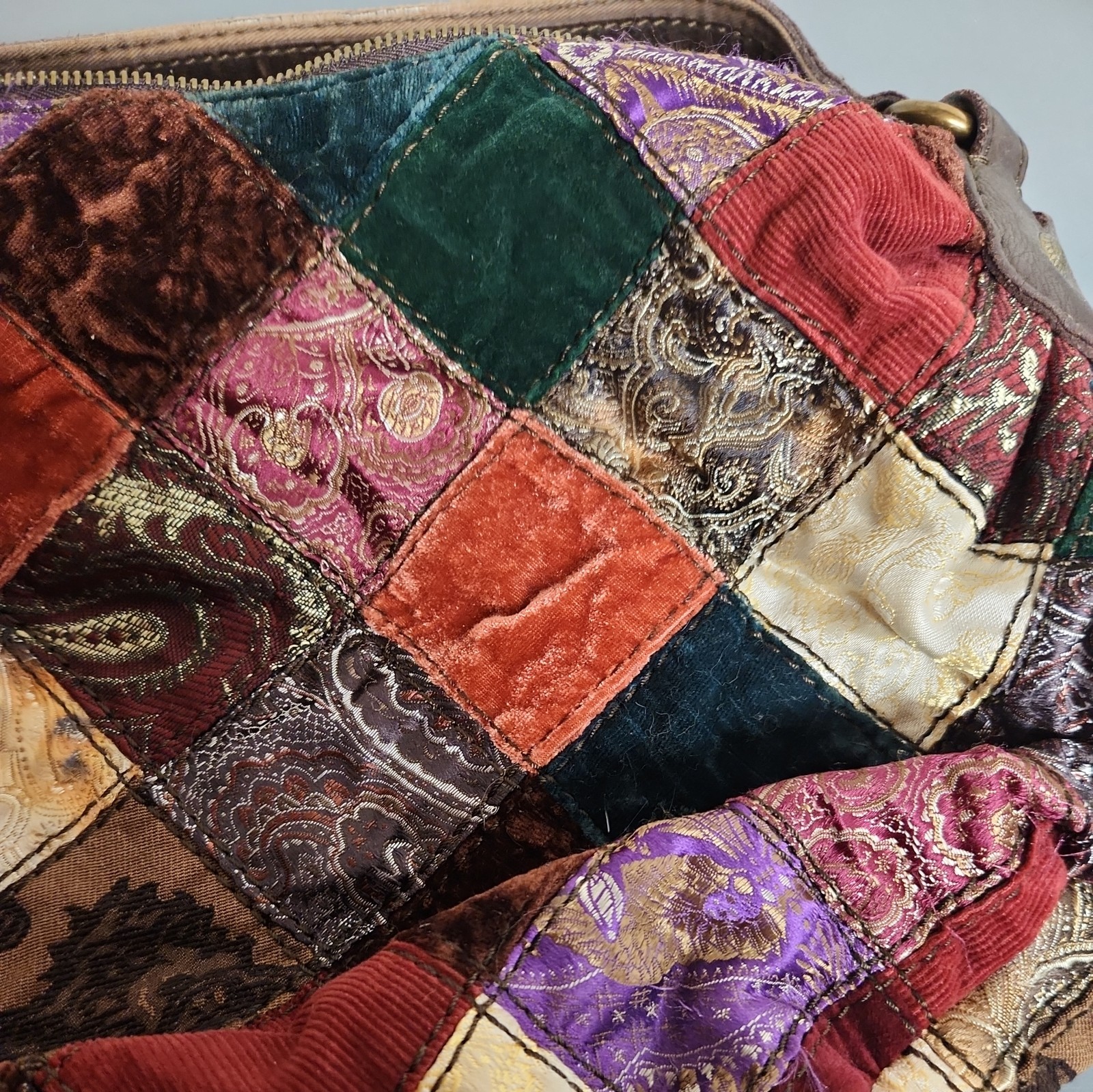 Lucky Brand Multi-Colored Crazy Patchwork Fabric … - image 8