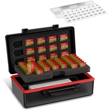 Water-Resistant 58-Slot Micro SD Card Case Organizer