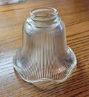 THREE VINTAGE LANCASTER GLASS HOLOPHANE STYLE #6322 GLASS SHADE 2 1/4" FITTER — photo 3