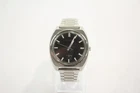 Seiko Black Dial Cushion Case Watch Hand-Wind Working