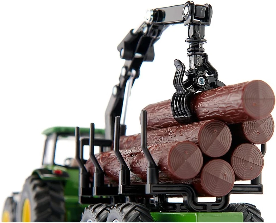 siku 1954, John Deere Tractor with Forestry Trailer, 1:50, Metal,Plastic, Green, - Image 4 of 4