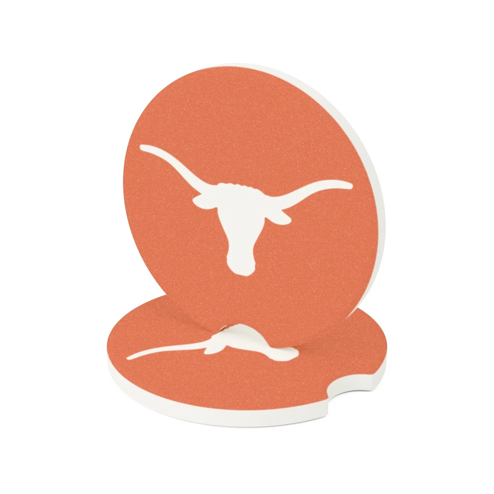 Texas Longhorns Soapstone Car Coaster – NCAA Cup Holder Insert for Car Decor