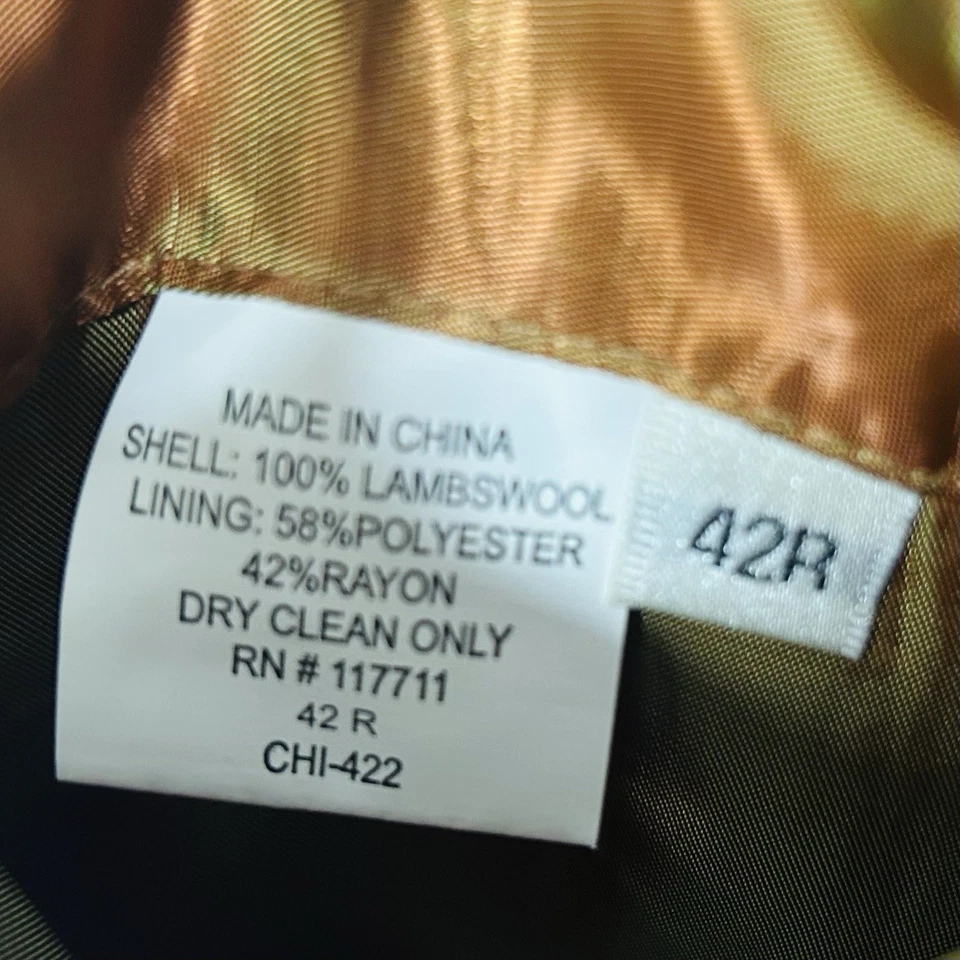 Alan Flusser 42R Sport Coat 100% Lambswool Brown Herringbone Plaid Two Button - Image 4 of 4