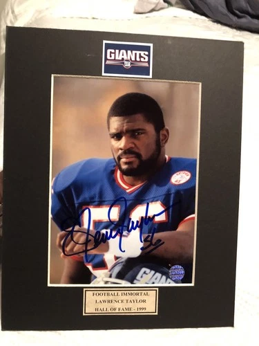 Lawrence Taylor Signed Autograph 5x7 Photo  Matt COA . HOF