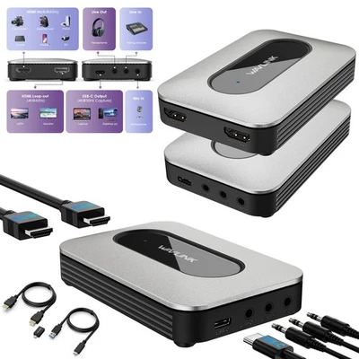 WAVLINK 4K HDMI Capture Card for Streaming/Gaming Ultra-Low Latency Plug & Play