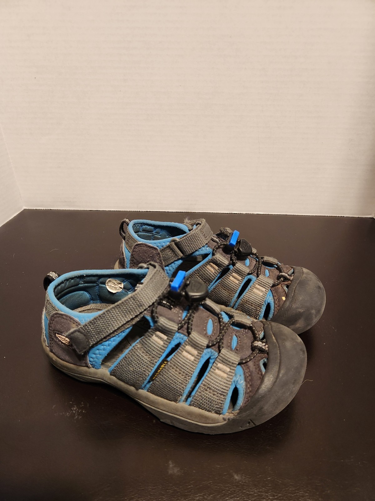 Sandali Keen Newport H2 blu mimetici impermeabili sport escursionismo bambini ragazzi 13