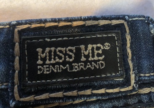 Miss Me Jeans JD1047B stivali denim pantaloni patta paillettes tasche vita bassa donna taglia 28 - Foto 5 di 12