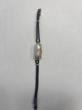 VINTAGE 1930s 22 DIAMONDS .25CT 17 JEWELS PLATINUM LADIES MECHANICAL WRIST WATCH