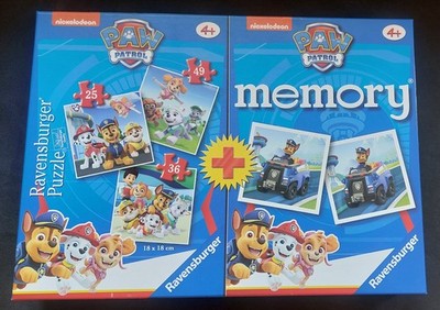 PAW Patrol Ravensburger Puzzle + Memory 3 Puzzle 25 36 49 Teile ab 4 J.