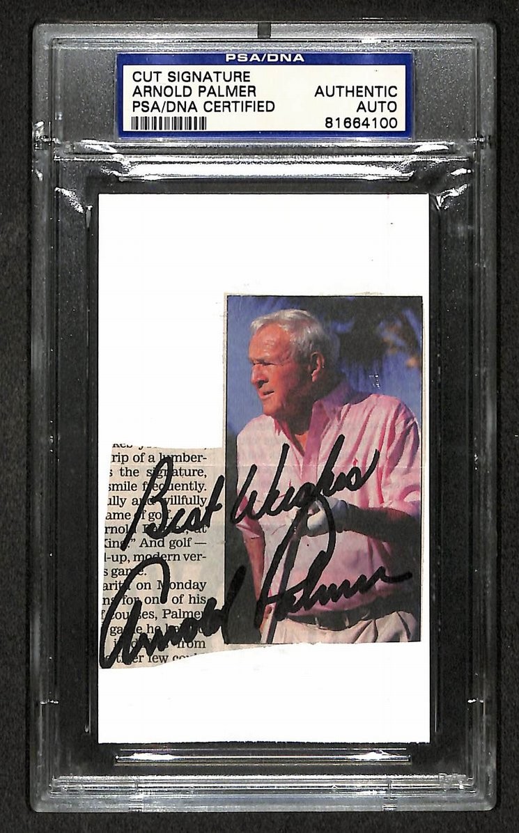 Arnold Palmer Signed/Autographed Cut Signature Golf HOF PSA/DNA 210761