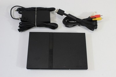 PlayStation 2 PS2 Slim Black Console SCPH-70000 & AV AC NTSC-J