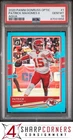2020 PANINI DONRUSS OPTIC AQUA PRIZM #1 PATRICK MAHOMES II #/299 PSA 10