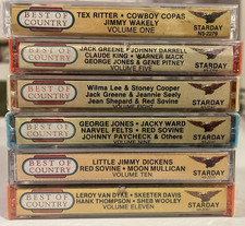 BEST OF COUNTRY Lot of 6 Volumes 1, 5, 8, 9, 10, 11 Music Cassettes NEW SEALED