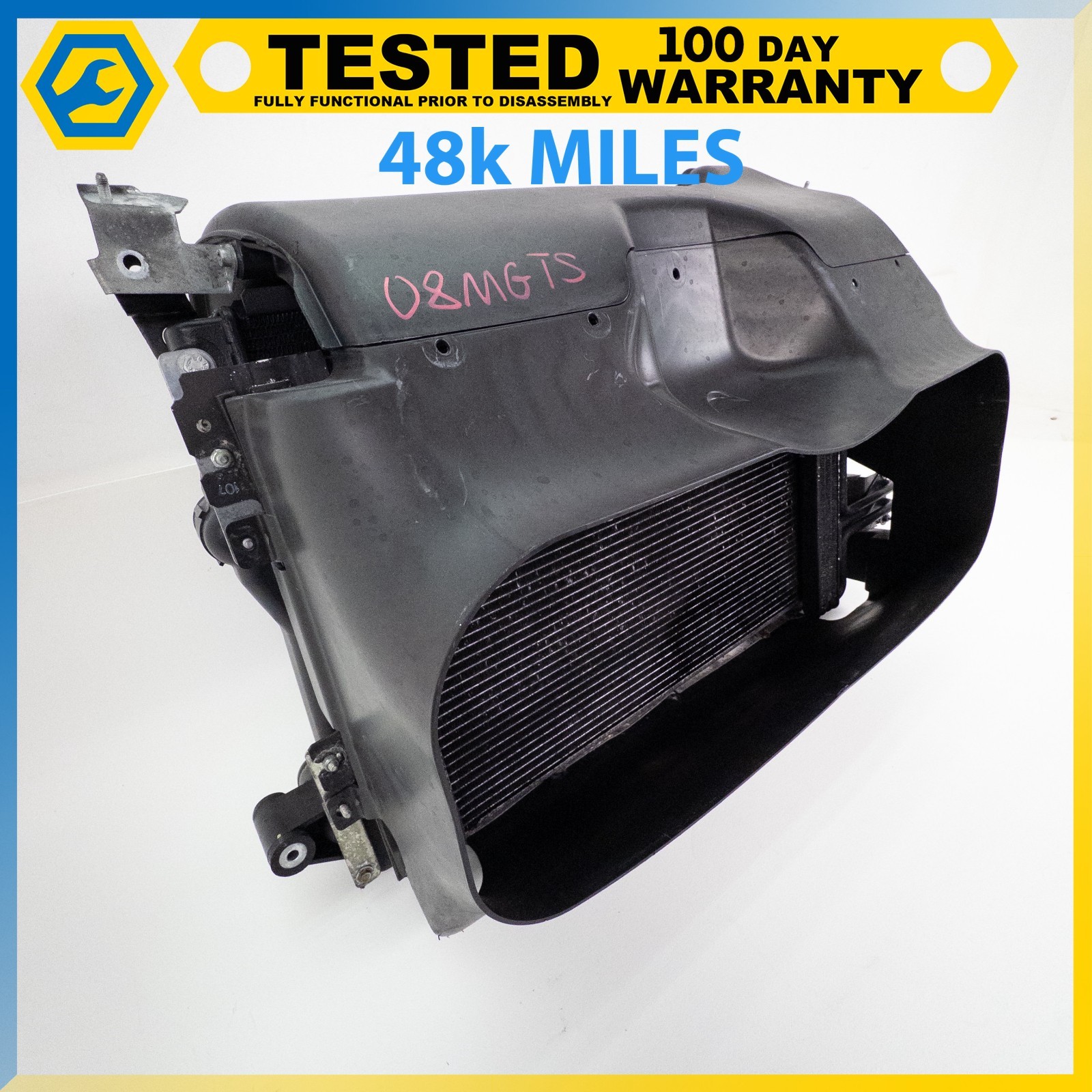 08-16 MASERATI GRANTURISMO 4.2L WATER COOLING RADIATOR W/FAN & DUCT ASSEMBLY OEM