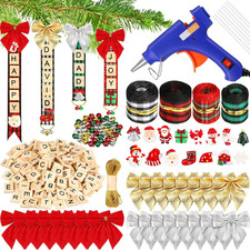 299 Pieces Christmas Ornaments Tree Decorations Personalized Crafts Kit DIY Ribb