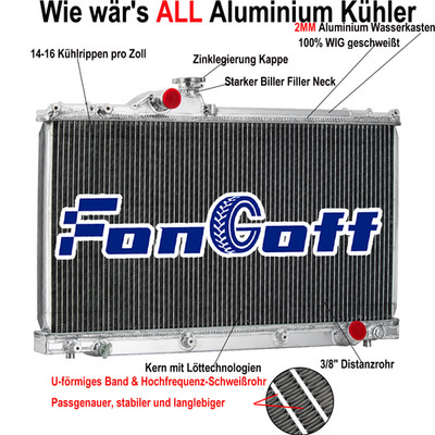 3 Reihig Aluminium Kühler Für 1999-2005 Lexus IS200 IS300 2.0L 3.0L Petrol  MT