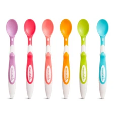 Munchkin Soft Tip Infant Spoons 6 Count Multicolor Ergonomic Gentle Design