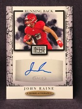 2021 Sage Premier Draft - Auto RC John Raine #A167 Black Northwestern