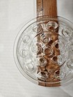 16 Hole Vintage Clear Glass Flower Frog Floral Holder With Depression Glass Vase — photo 7