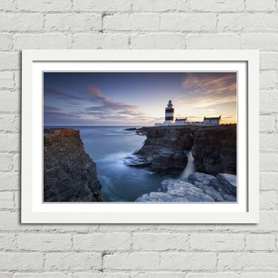Hook Head Leuchtturm Wexford gerahmter Leinwanddruck Bild Wandbild