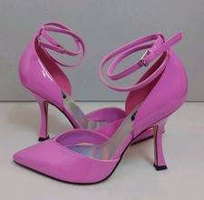 Nine West Pink Patent Heels Sandals Size 7 Worn Once
