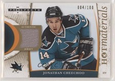 2007-08 Fleer Hot Prospects Materials Red 4/100 Jonathan Cheechoo #HM-CH 2d8